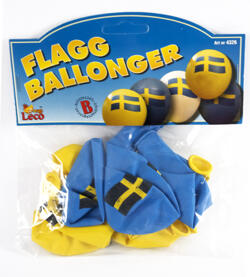 Servetter, Girlanger & Party - Ballonger med svenska flaggan