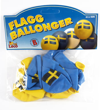 Ballonger med svenska flaggan