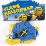 Balloons with Swedish flag